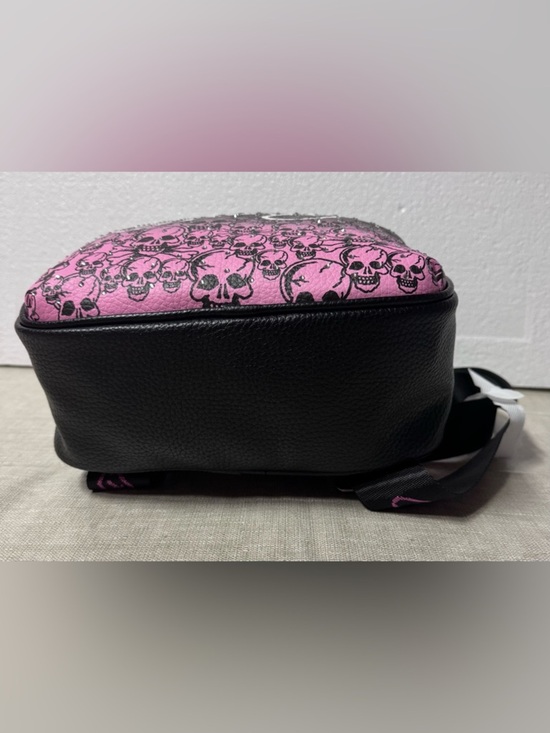 Ed Hardy Black & Pink Skull Print Mini Backpack main image 5